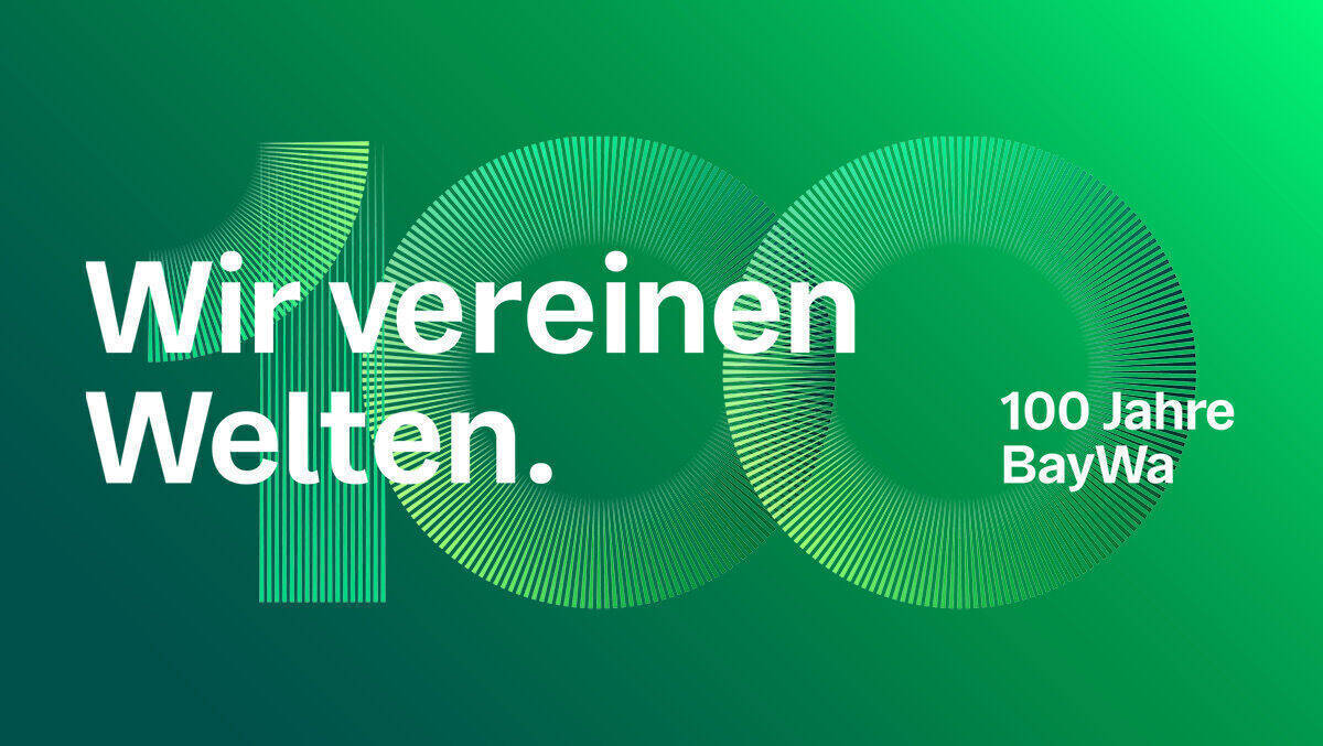 Das Signet "100 Jahre BayWa" ziert alle Kommunikation des Konzerns das ganze Jahr über.