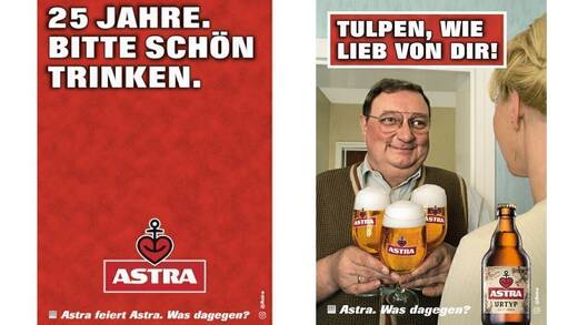 Astra feiert 25. Jubiläum seiner Kult-Kampagne.
