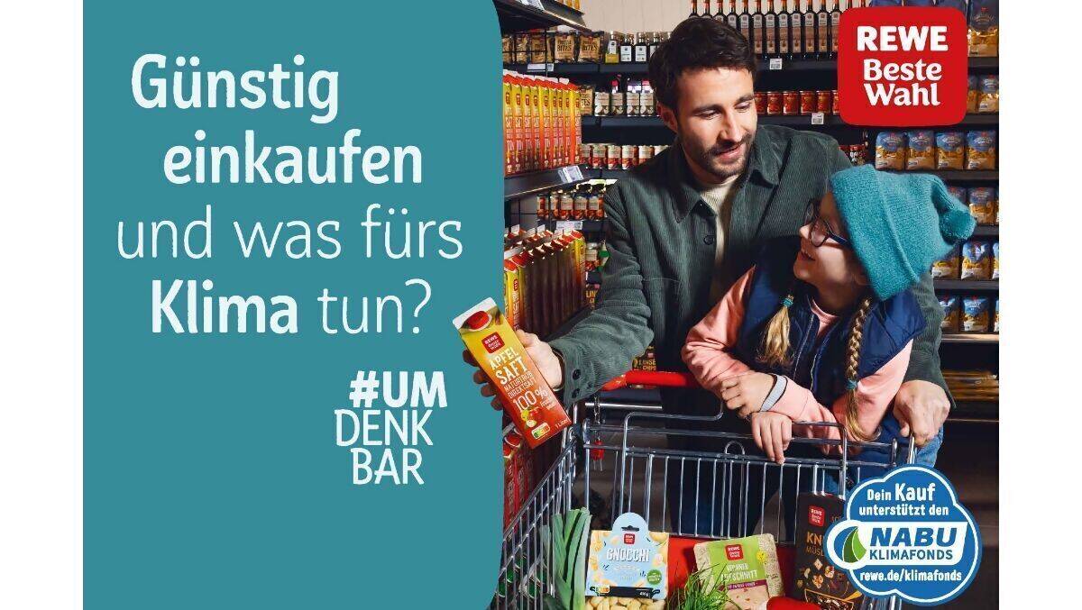 Sparen und nachhaltig einkaufen: Bei Rewe geht das zusammen.