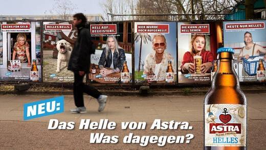 Motive der aktuellen Astra-Kampagne