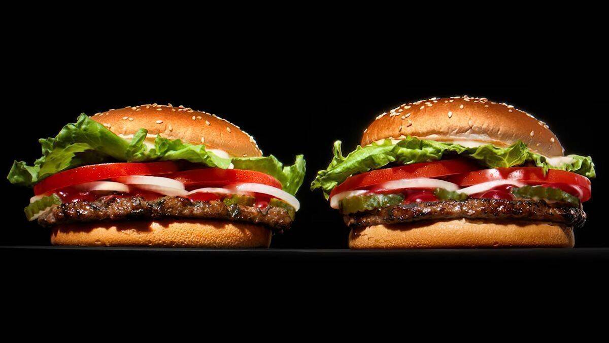 Was ist der Unterschied zwischen einem fleisch- und einem pflanzenbasierten Whopper?