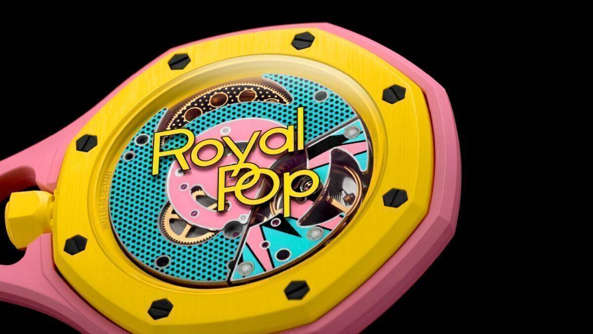 Die Kollektion „Royal Pop“ verbindet das Design von Audemars Piguets ikonischer Royal Oak mit der Pop-Linie aus den 1980er-Jahren von Swatch. 