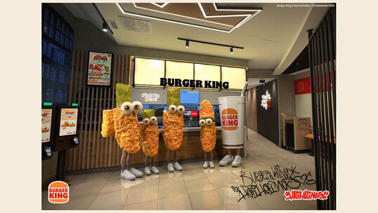 Bild: Fricklemania bei Burger King: Wenn Essiggurken zu Street Art werden