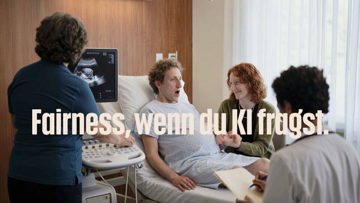 Absurd echt dank KI: die männliche Geburt. 