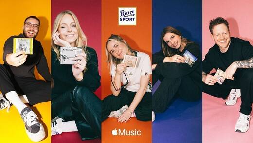 Ritter Sport bringt fünf Musikalben in Kooperation mit Apple Music in den Lebensmitteleinzelhandel.