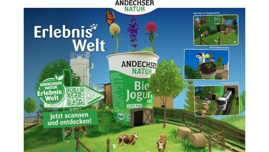Bild: Wie Andechser Natur den Jogurtbecher zum Medienkanal macht