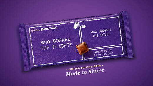 Auch wenns schwer fällt: Die Cadbury-Schokolade wird künftig geteilt.