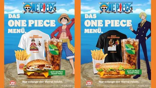 Burger King kooperiert mit dem Anime "One Piece"