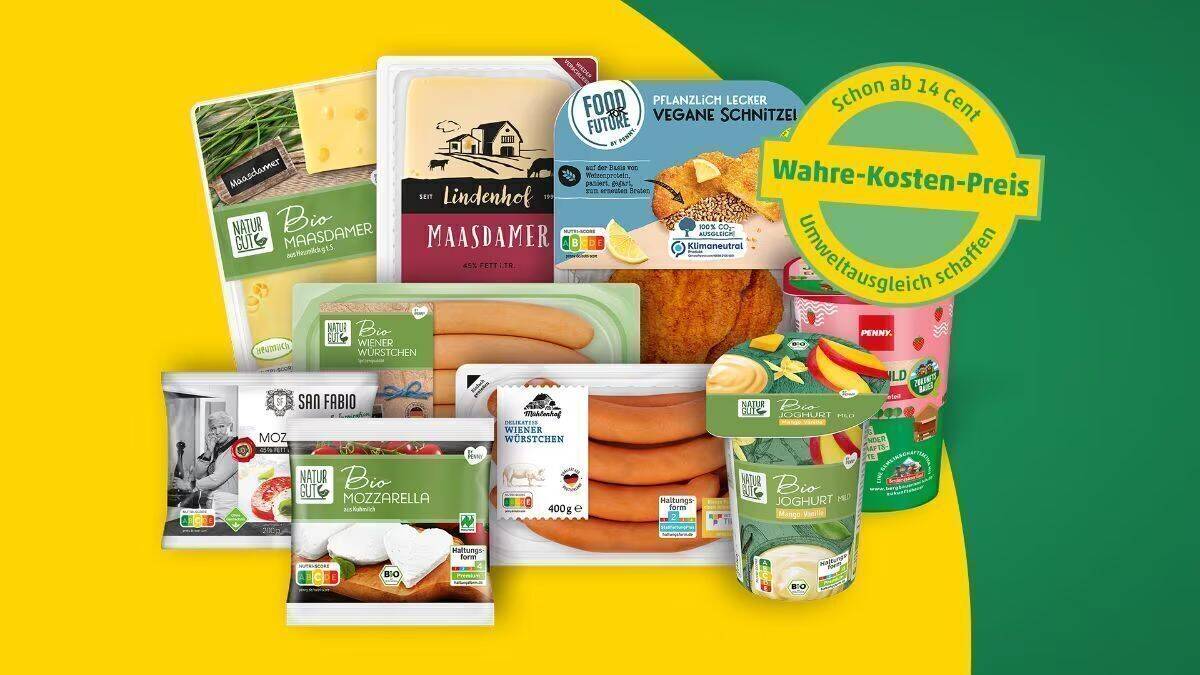 Für neun Produkte verlangte Penny im Sommer 2023 einen Aufschlag, der für die wahren Kosten stehen sollte.