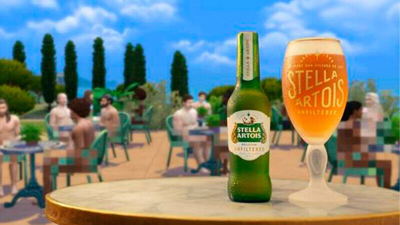 Freizügig: Stella Artois schafft eigene Welt für die Sims.