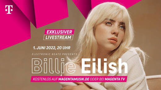 Am 3. Juni geht Billie Eilish offiziell auf Europatour. Zwei Tage zuvor gibt es ein exklusives Live-Konzert für Telekom-Kund:innen.