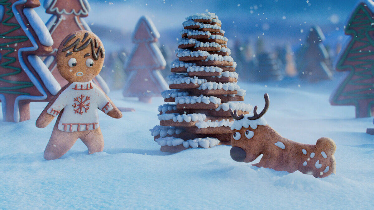 Alleine schafft der kleine Lebkuchenjunge es nicht, ein Unterschlupf für seinen neuen Freund zu bauen. Erst als alle mit anpacken, entsteht ein Lebkuchenhaus.