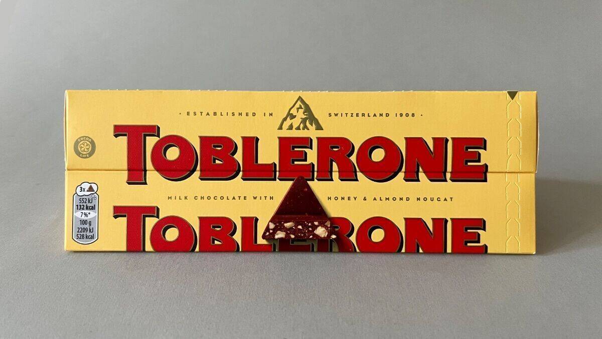 Auch in der Toblerone-Verpackung bleiben Räume leer.