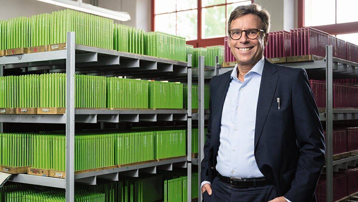 Seit bald drei Jahren führt Stefan Leitz als Vorstandsvorsitzender das Familienunternehmen Faber-Castell. 