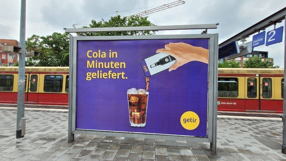 Mit einer OOH-Kampagne wirbt Getir um Neukunden.