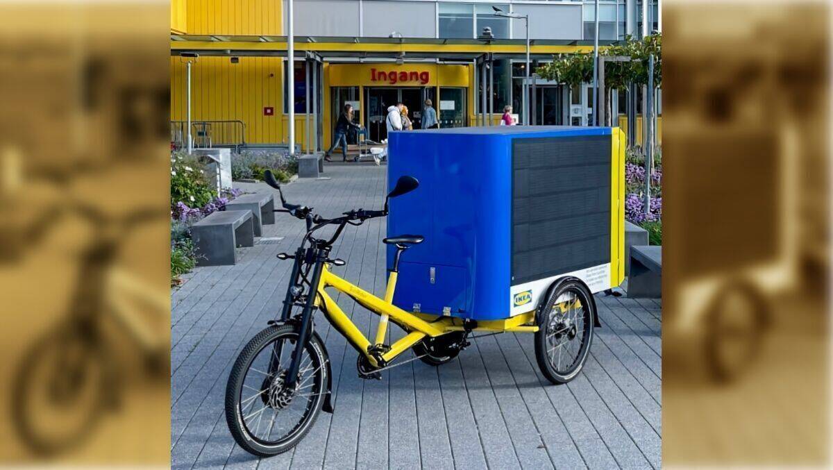 Mit dem Lastenfahrrad Möbel transportieren: Das geht künftig bei Ikea.
