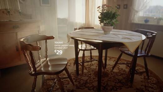 Ikea und Try haben die Stücke aus dem Video nach eigenen Angaben zurück gekauft. Nur von wem, wenn der Besitzer der Toledo-Stühle gestorben ist?