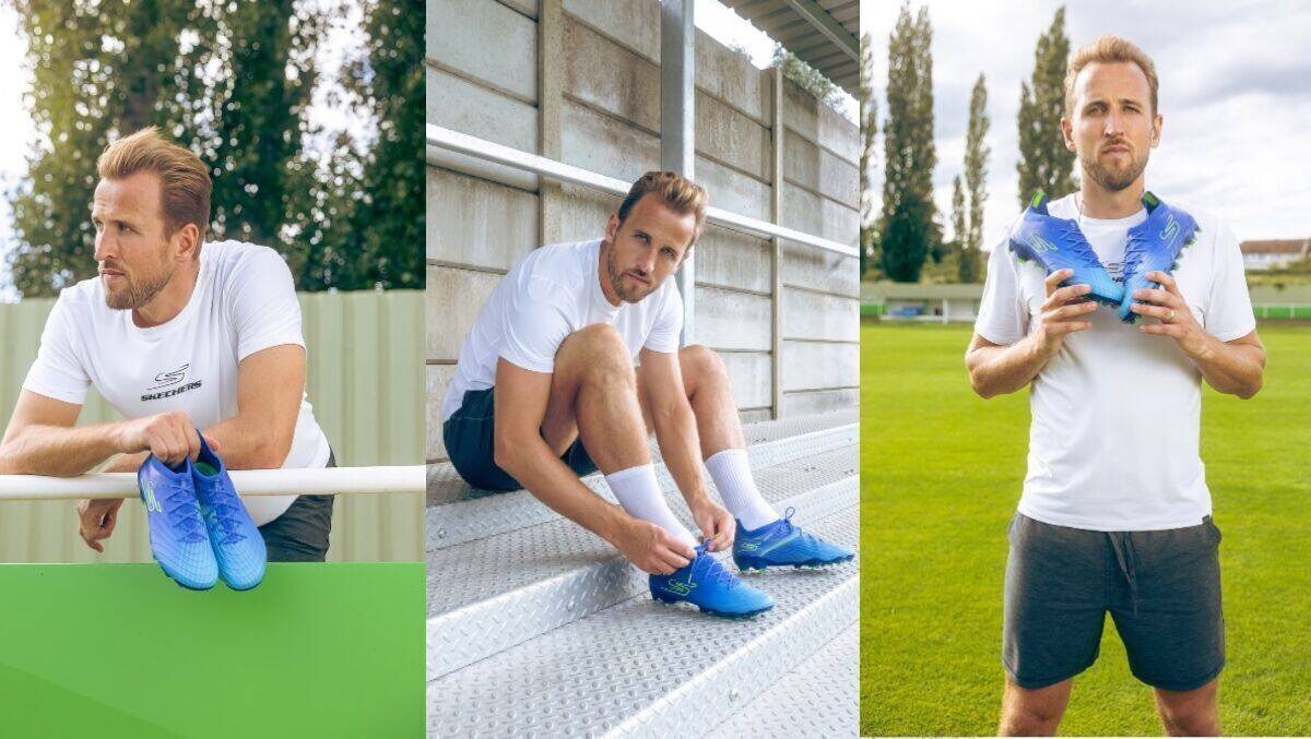 Harry Kane und seine neuen Fußballschuhe.