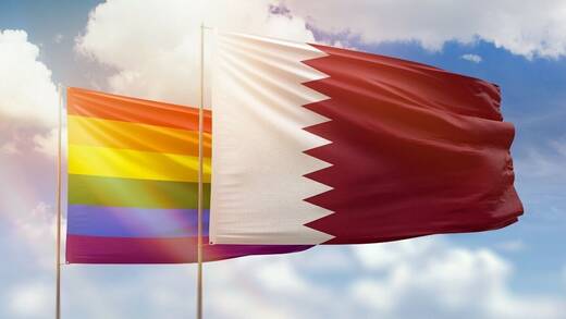 Katar und der Regenbogen, das geht nicht gut zusammen.