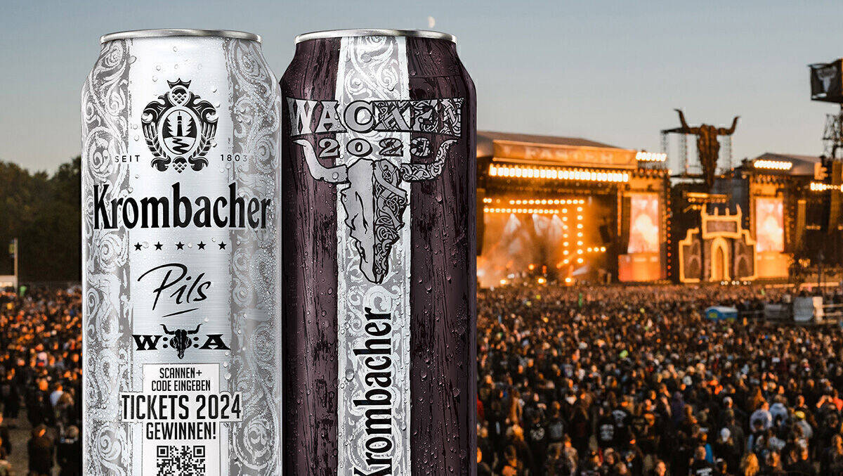 Neuer Rockstar bei Wacken: Krombacher startet mit der Editionsdose in den Festival-Sommer.