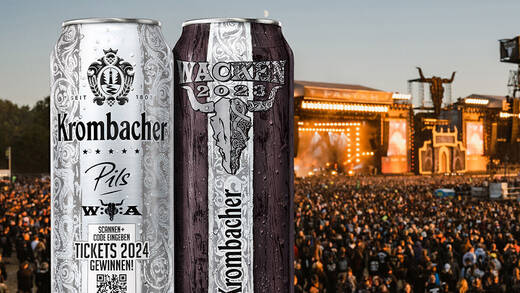 Neuer Rockstar bei Wacken: Krombacher startet mit der Editionsdose in den Festival-Sommer.
