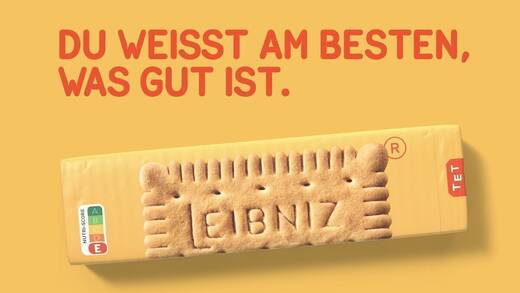 Jung von Matt Spree positioniert den Butterkeks als Familiensnack. Auch wenn der Nutri-Score links unten etwas ganz anderes sagt.