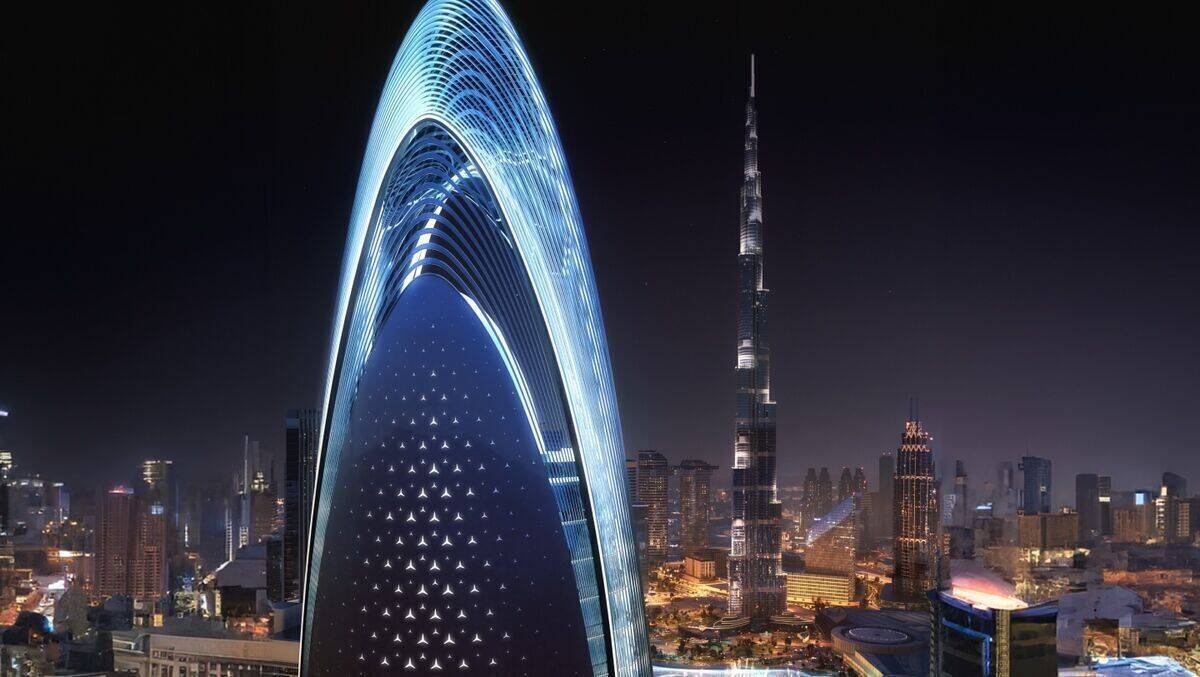 Ab 2026 in Dubai: Der Mercedes-Benz Wolkenkratzer.
