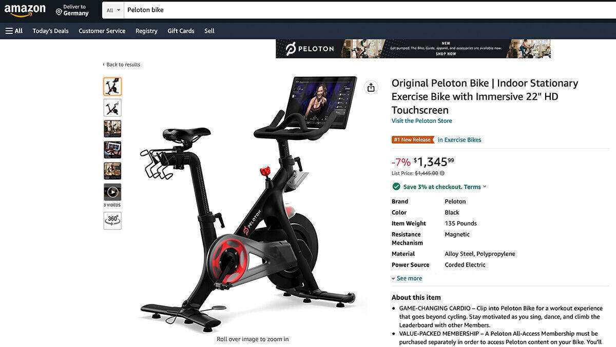 Peloton-Bikes bei Amazon – so soll die Sportfirma wieder fit werden.