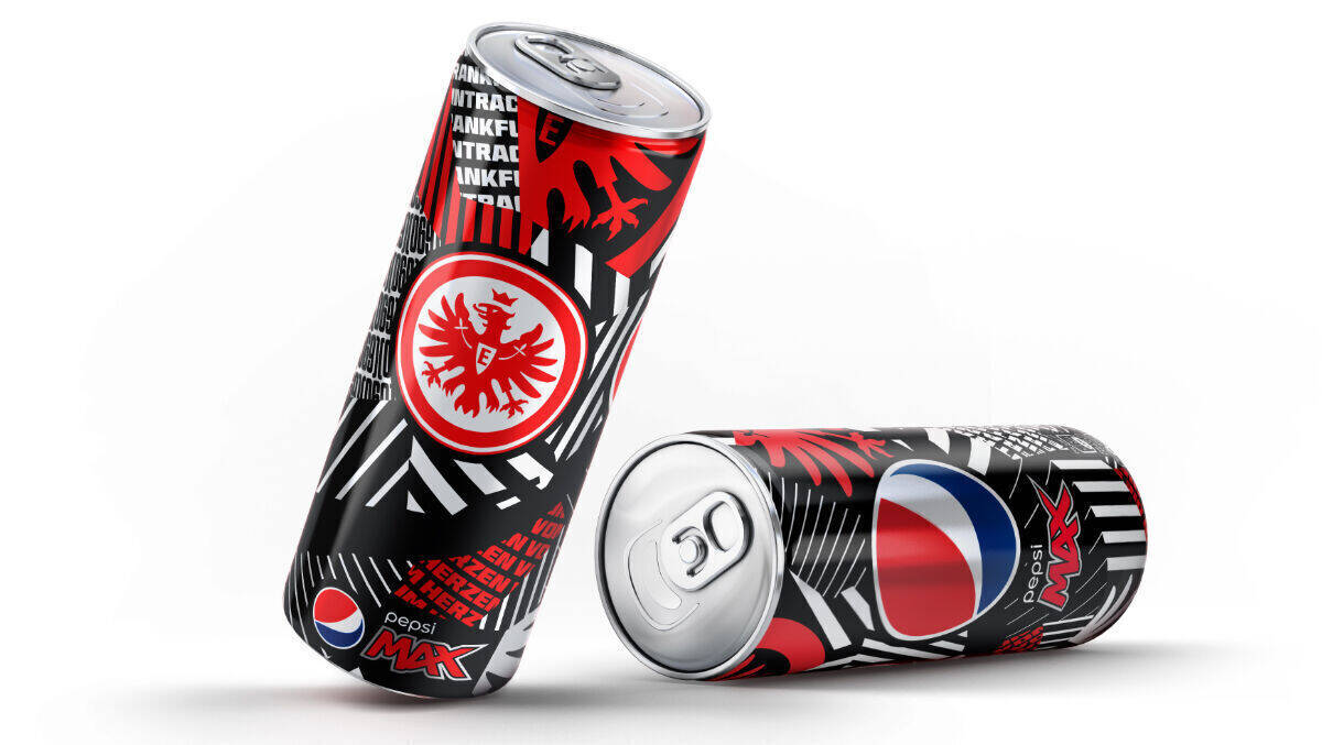 Ab Freitag im Handel: Die Eintracht Frankfurt Pepsi MAX Dose.