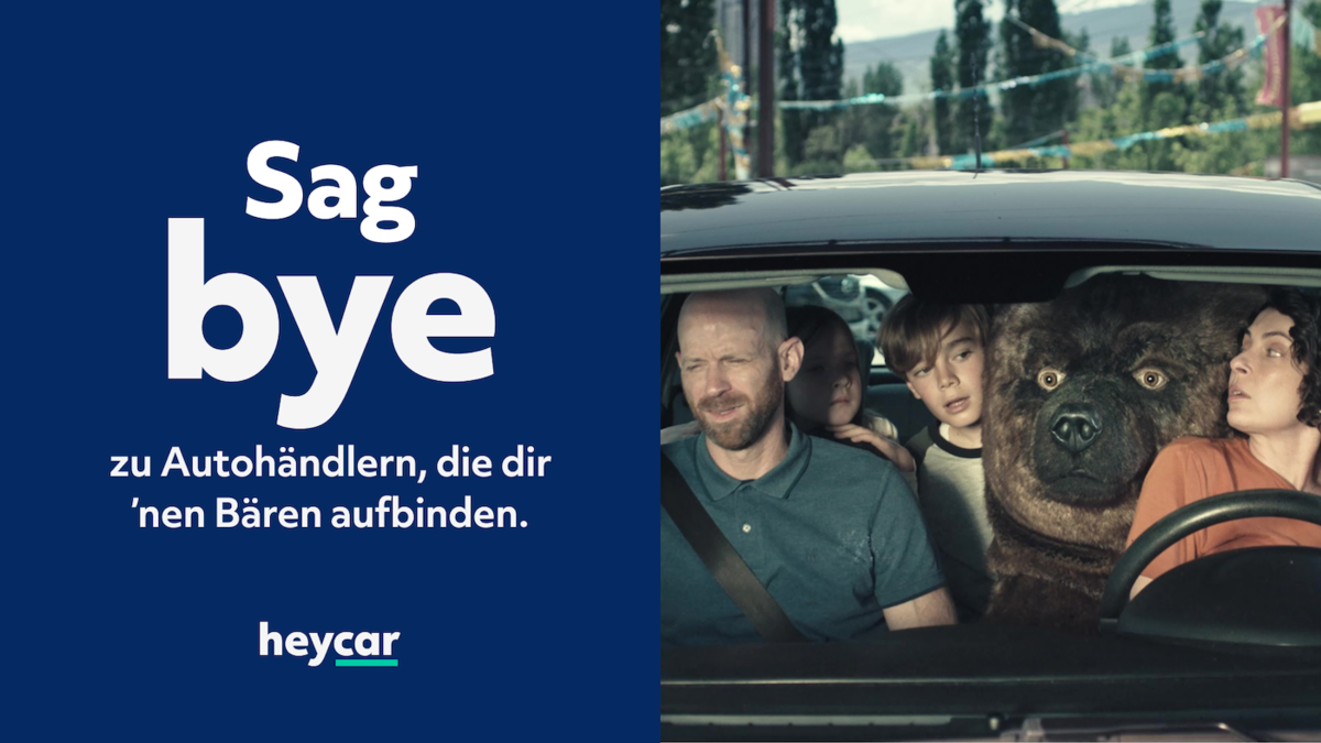 Einen Bären aufbinden lassen? Nicht mit der Online-Autokauf-Plattform Heycar.