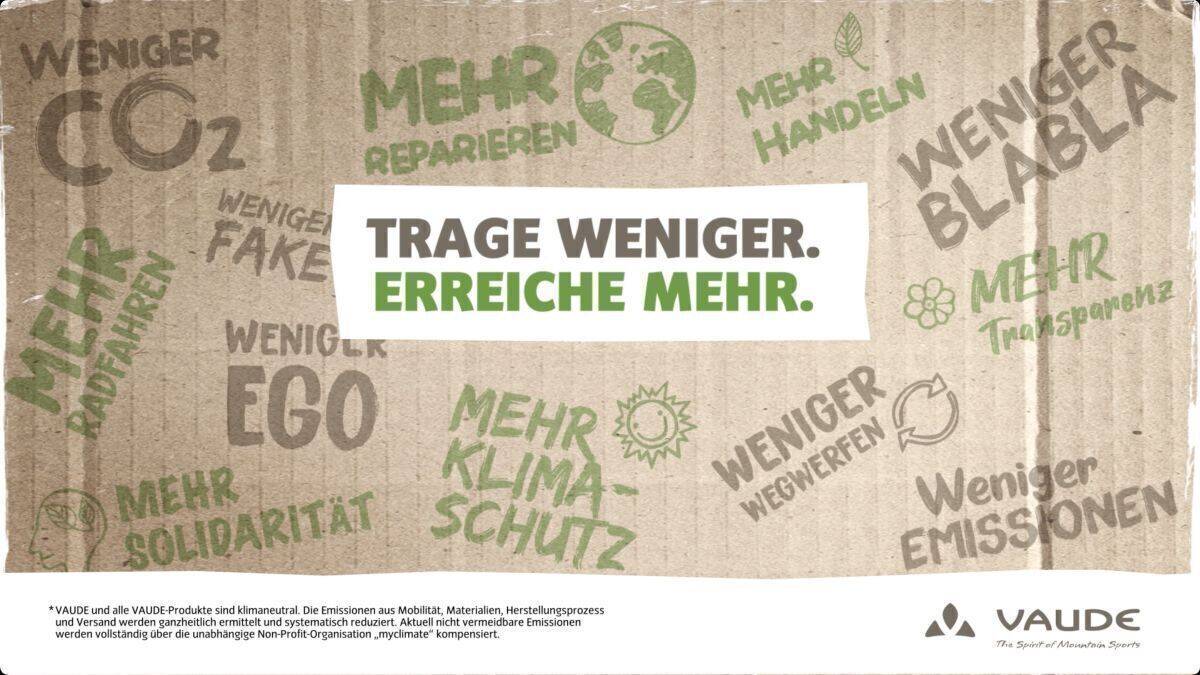 Das Visual zur neuen Vaude-Kampagne.