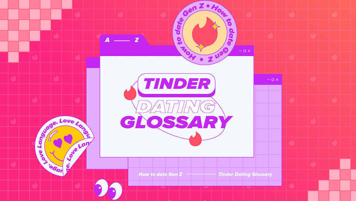 Tinder bringt ein Dating-Glossar heraus. Nette Idee, die auch ohne die wackelige Begründung funktioniert.