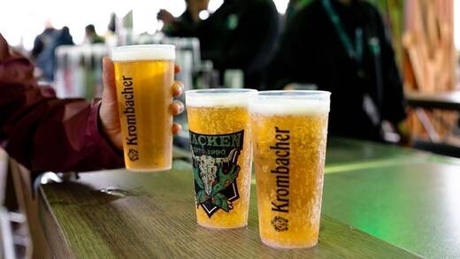 Seit 2022 Bierversorger in Wacken: Krombacher 