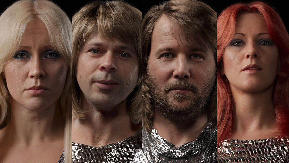Sieht aus wie Fotos – sind aber Computer-Renderings von ABBA für ihre "Voyage"-Show.
