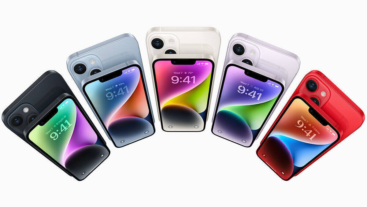 Wer will a kunterbunt? Wobei Apple auch an den Farben des iPhone 14 getüftelt hat.