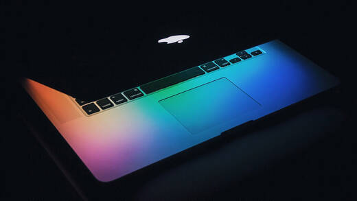 Leuchtendes Beispiel: So könnte das Apple-Logo an künftigen MacBooks wieder aussehen.