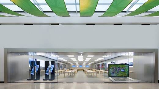 Der Erste: Blick auf den jetzt gewerkschaftlich organisierten Apple Store in Maryland (USA).