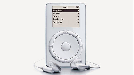 Mit dem ersten iPod begann 2001 die Apple-Erfolgsgeschichte so richtig.