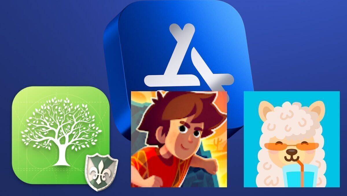 Siegten bei Apples App-Wahl: MacStammbaum 10, El Hijo und Waterllama (v.l.n.r.).