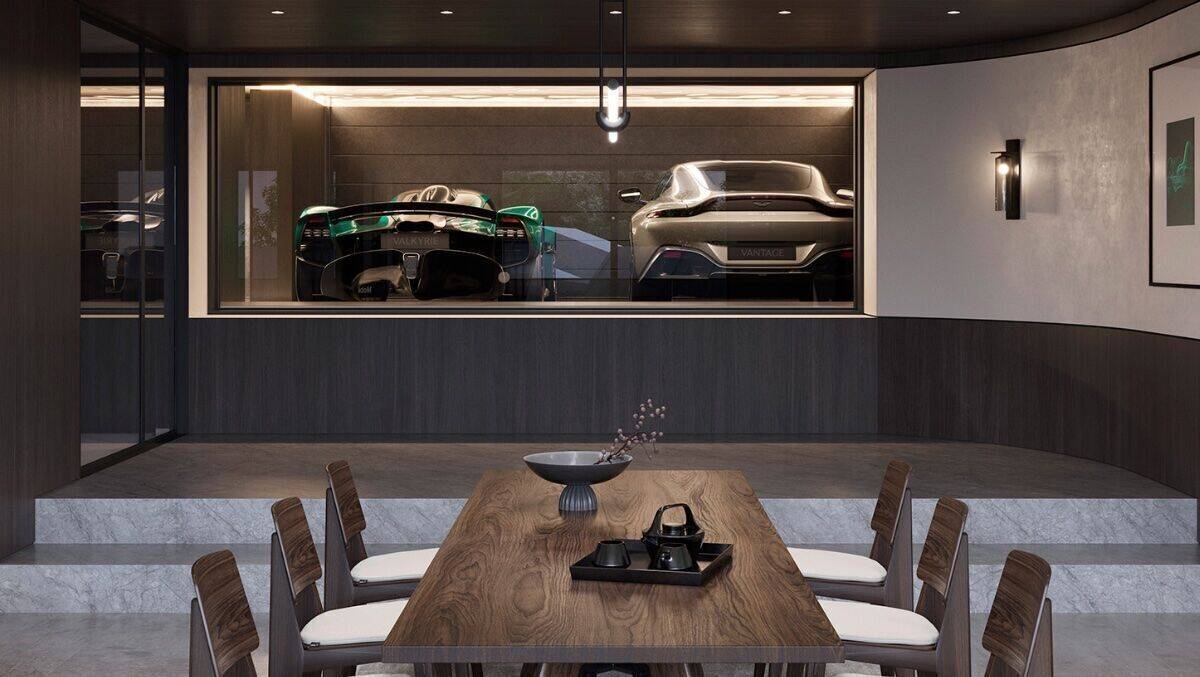 aston martin baut luxushaus mit garage im wohnzimmer | w&v