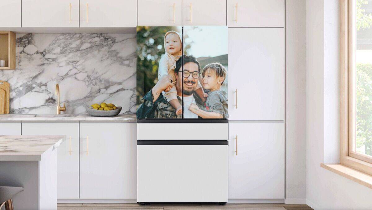 Die Familie auf der Kühlschranktür – cool!