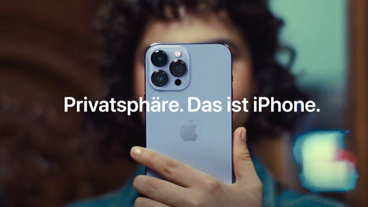 So wirbt Apple in Werbespots für Datensicherheit und Privatsphäre.