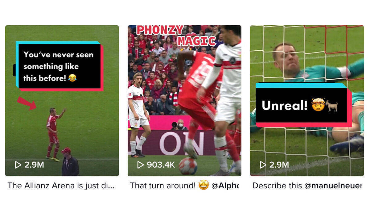 9,1 Millionen Follower – der FC Bayern ist auch bei Tiktok Meister.