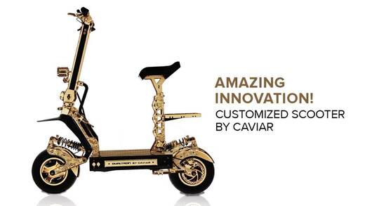 Der E-Scooter von Caviar: sicher ein Blickfang auf der Straße.
