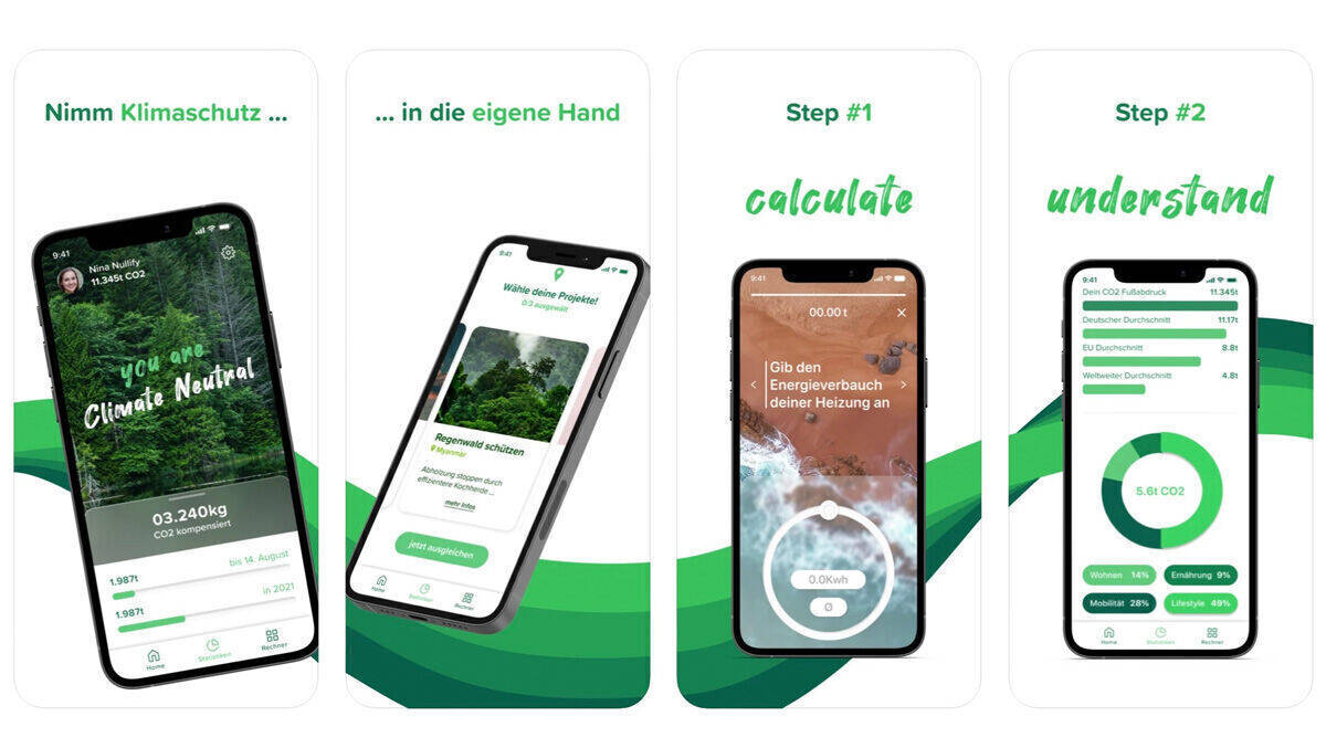 Den Klimaschutz in die eigene Hand nehmen – dabei hilft eine clevere App wie Nullify.