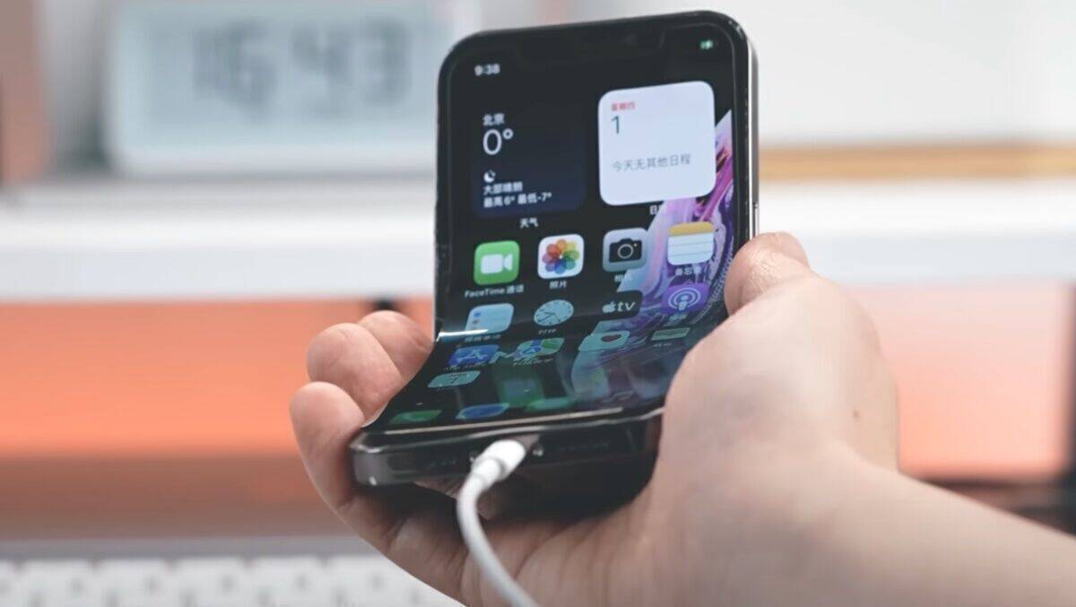 Falteri-faltera: So stellt sich ein chinesischer Ingenieur das erste faltbare iPhone vor.