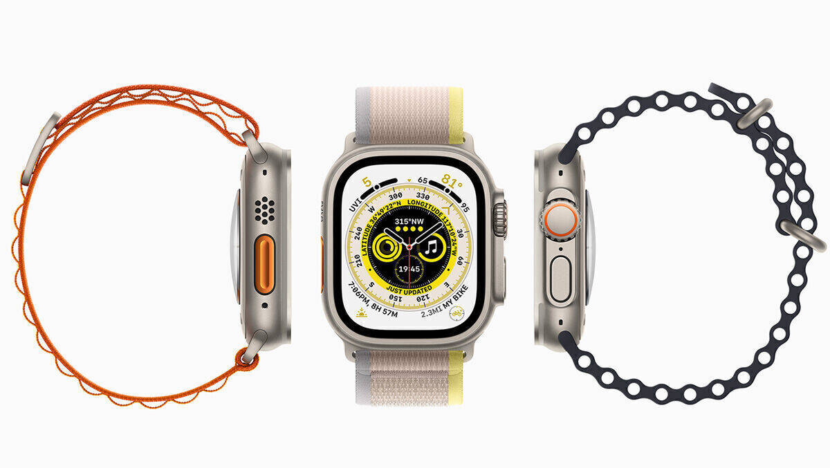 Apples Extremsport-Uhr Watch Ultra kommt mit eigenen und extrem leichten Armbändern.