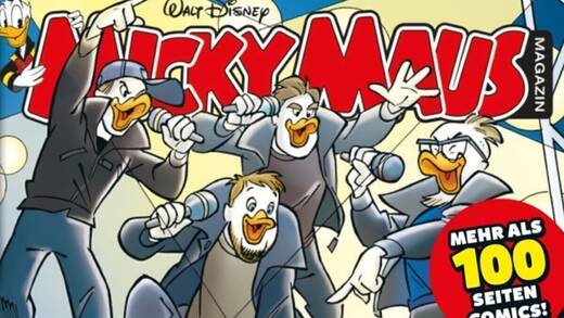 Die Fanta 4 erobern als Comic-Figuren das Cover des Micky-Maus-Magazins.