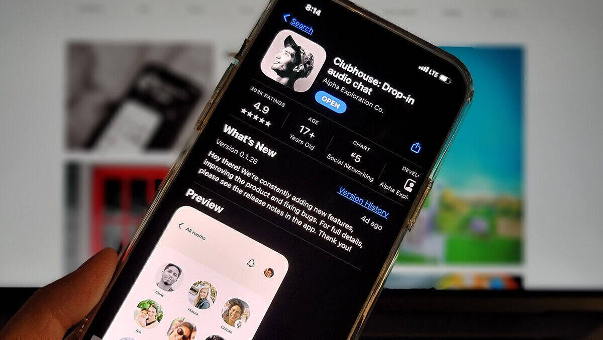 Noch steht die App von Clubhouse im App Store.
