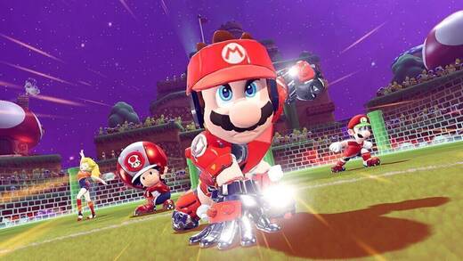 Rasant geht's zu im Switch-Hit "Mario Strikers: Battle League Football".